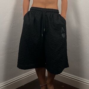 aelferic eden love and peace solid texture shorts